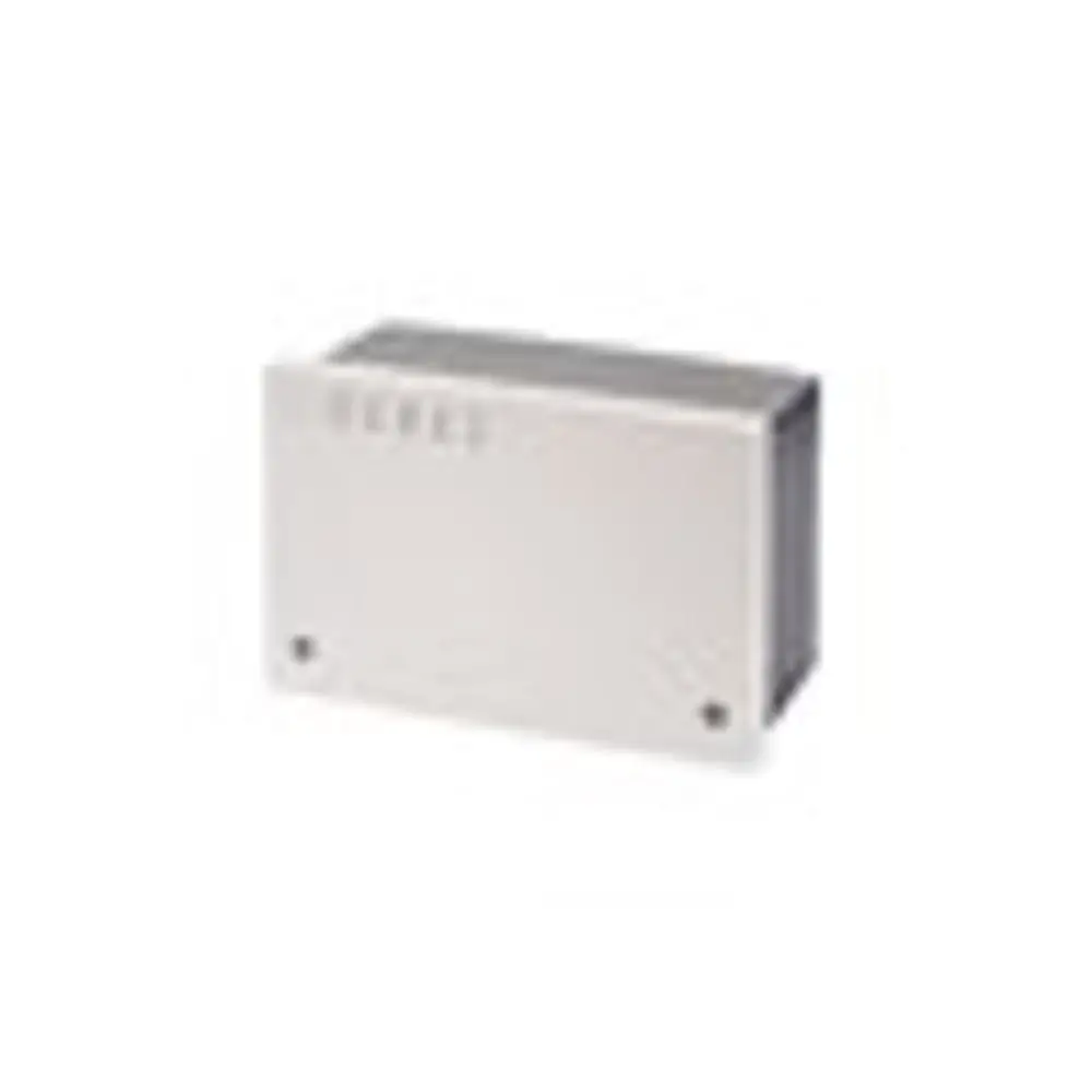 Elektronischer Regler in neutraler Farbe mit Anschlussmöglichkeiten, hergestellt von Danfoss. Das Gerät ist kompakt und eignet sich für verschiedene Anwendungen in der Haustechnik.